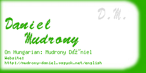 daniel mudrony business card